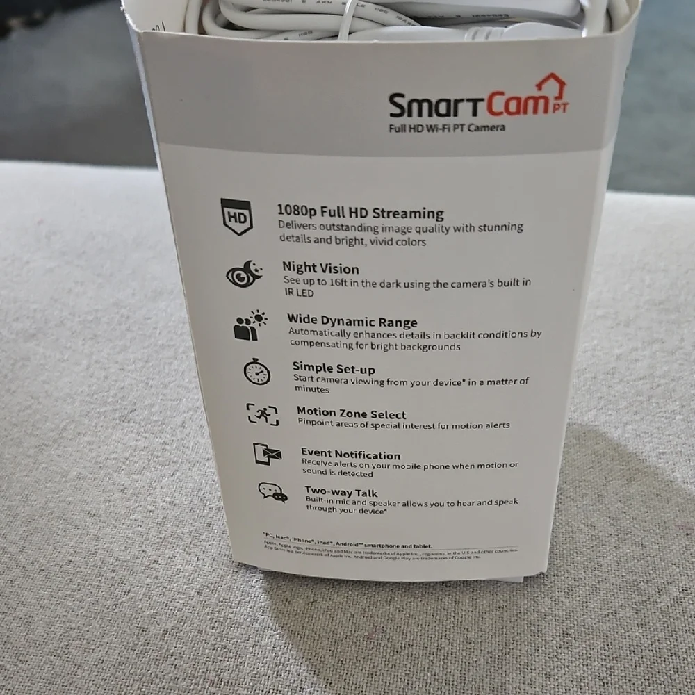 Samsung Full HD Wi‑Fi Pan & Tilt Camera White